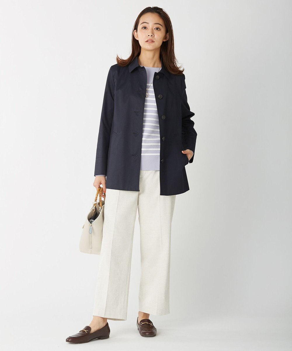 J.PRESS LADIES 【洗える】KATE パネルボーダー ボートネック ニット 