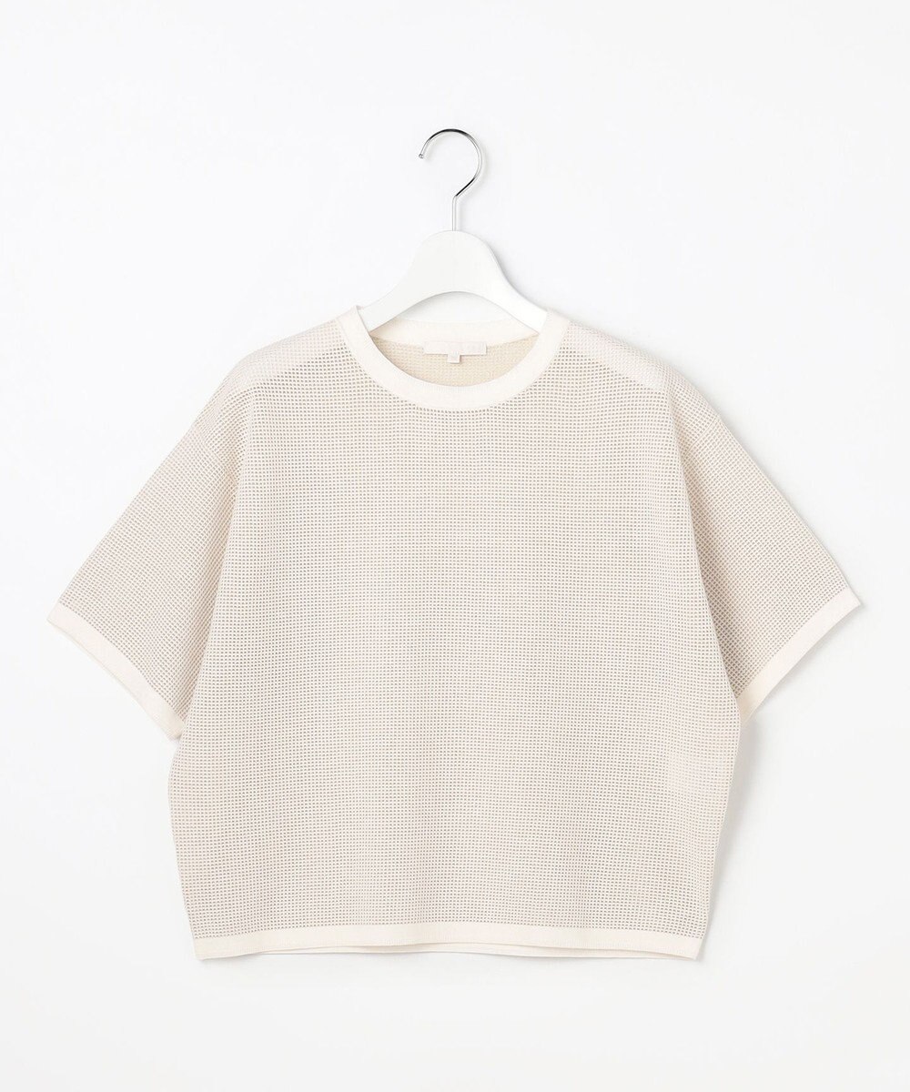 自由区 シアーメッシュニット Tシャツ 