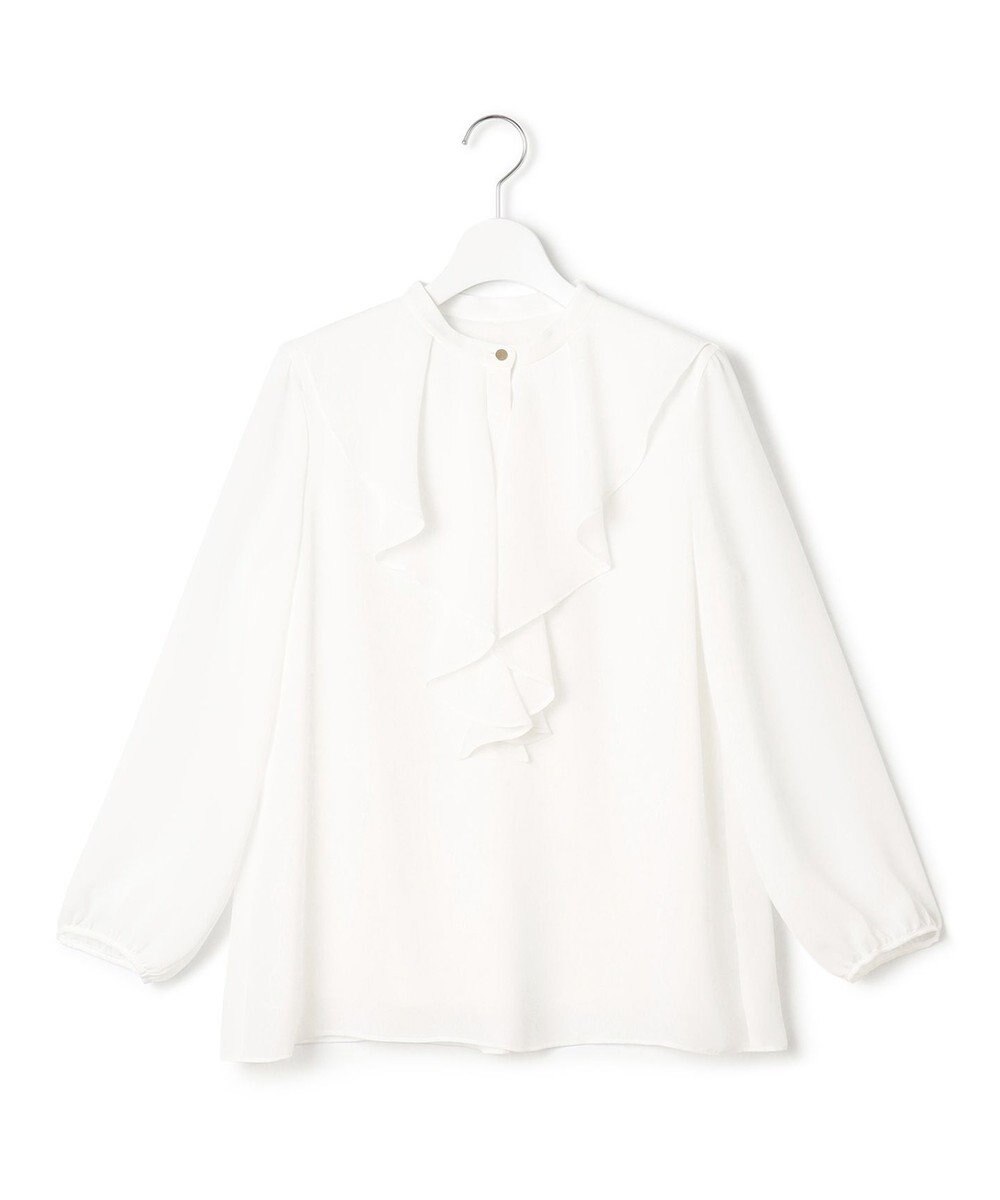 23区 【洗える】ジョーゼットフリル ブラウス 