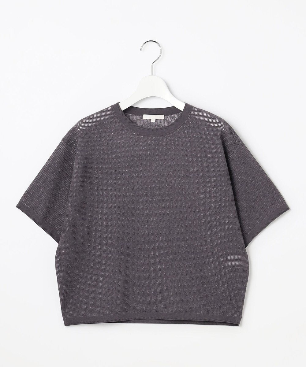 自由区 シアーメッシュニット Tシャツ 