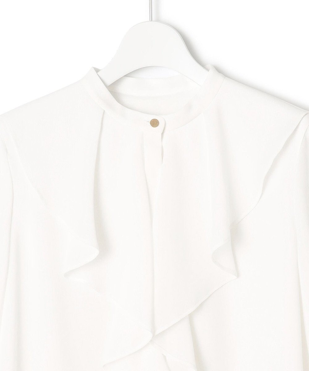 23区 【洗える】ジョーゼットフリル ブラウス 