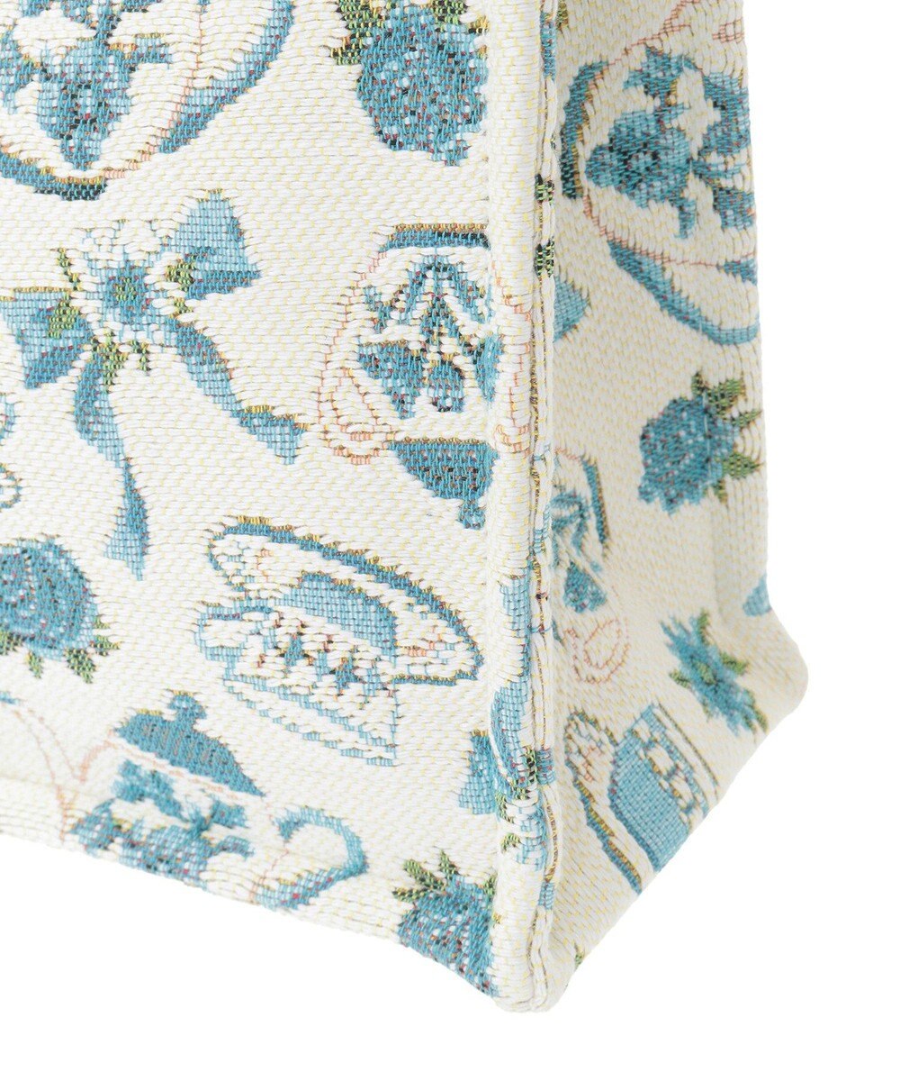 Maison de FLEUR ティーカップ柄ゴブランスクエアトートバッグ 