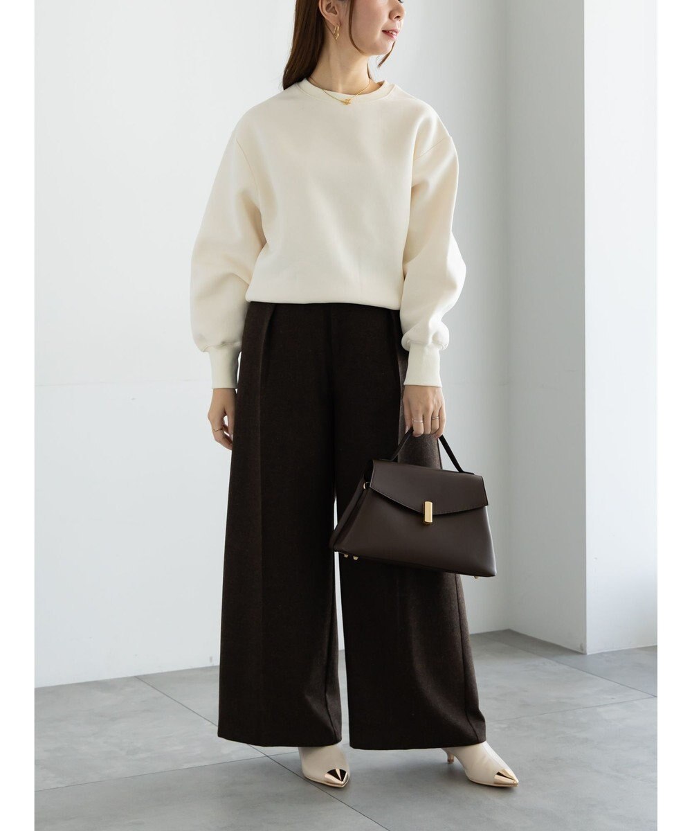 Te chichi ワンポイント刺繍裏起毛プルオーバー 