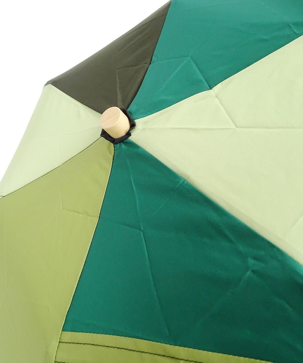 +RING 【限定/日本製】レディース向け パッチワーク プラスリング 折傘55cm GRN SR320 