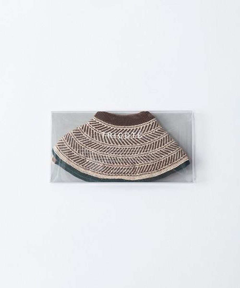 TRICOTE ヘリンボーン柄ニットスタイ 