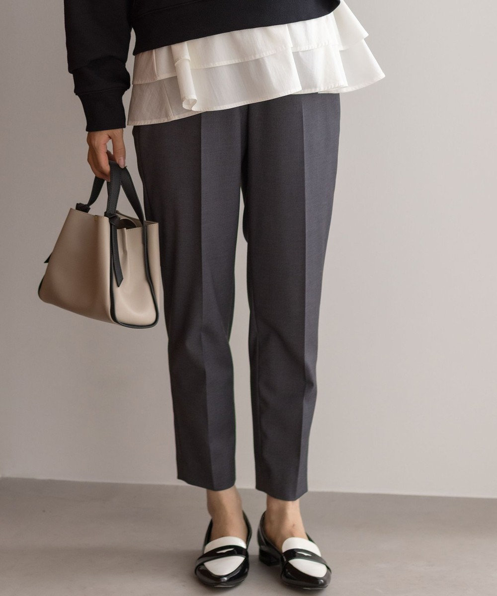 組曲 L ハンサムツイルテーパード パンツ 