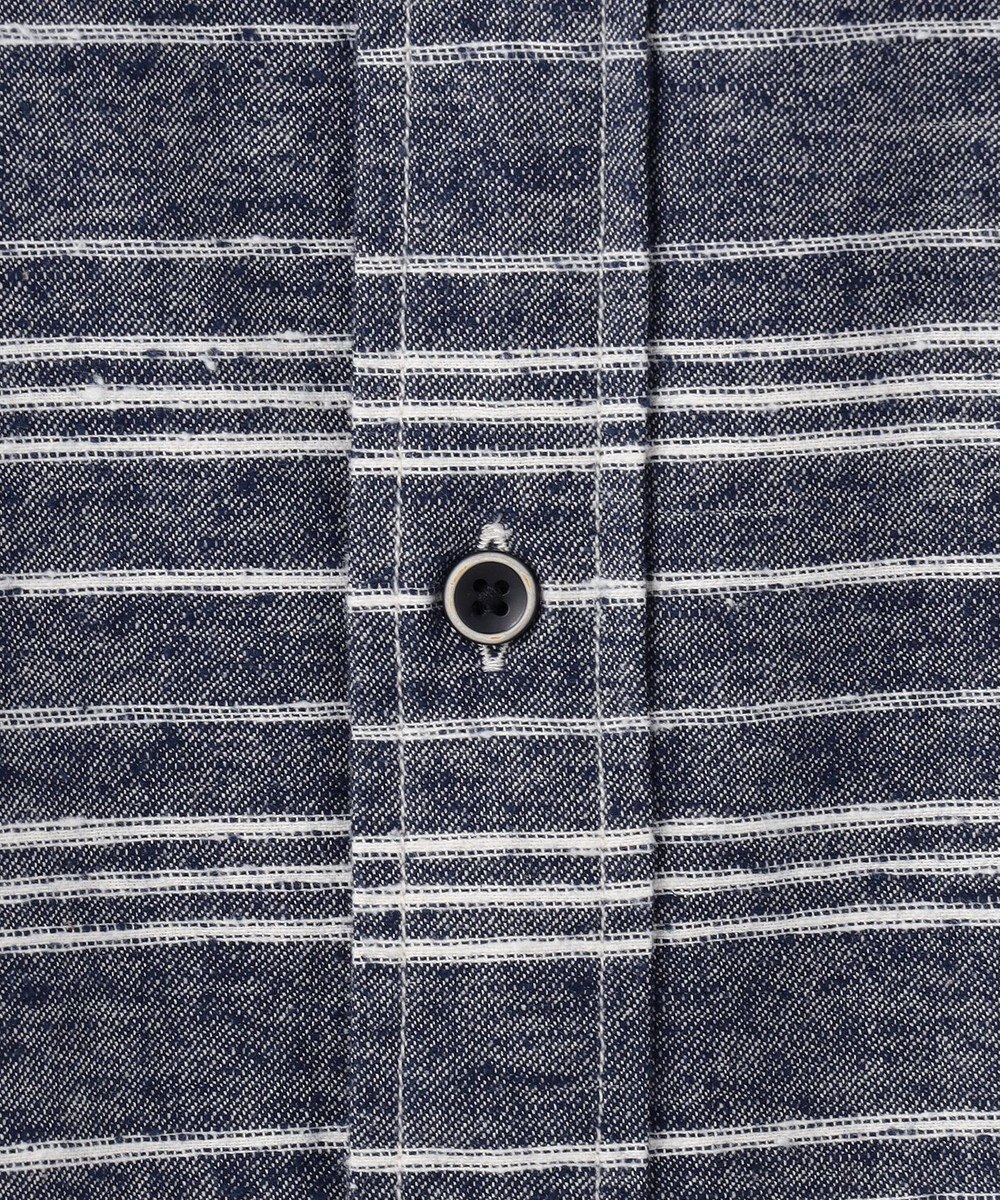 JOSEPH ABBOUD MOUNTAIN 【SPACE／UNISEX】OGスラブシャンブレーマルチボーダー シャツ 