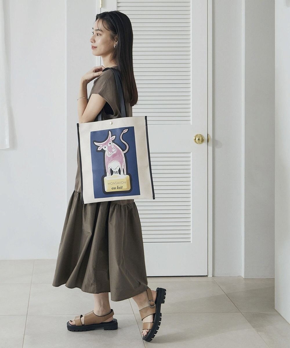 TOPKAPI 【Breath TOPKAPI】サヴィニャック × Breath TOPKAPI アート プリント フラット オーガニックキャンバス トート バッグ 