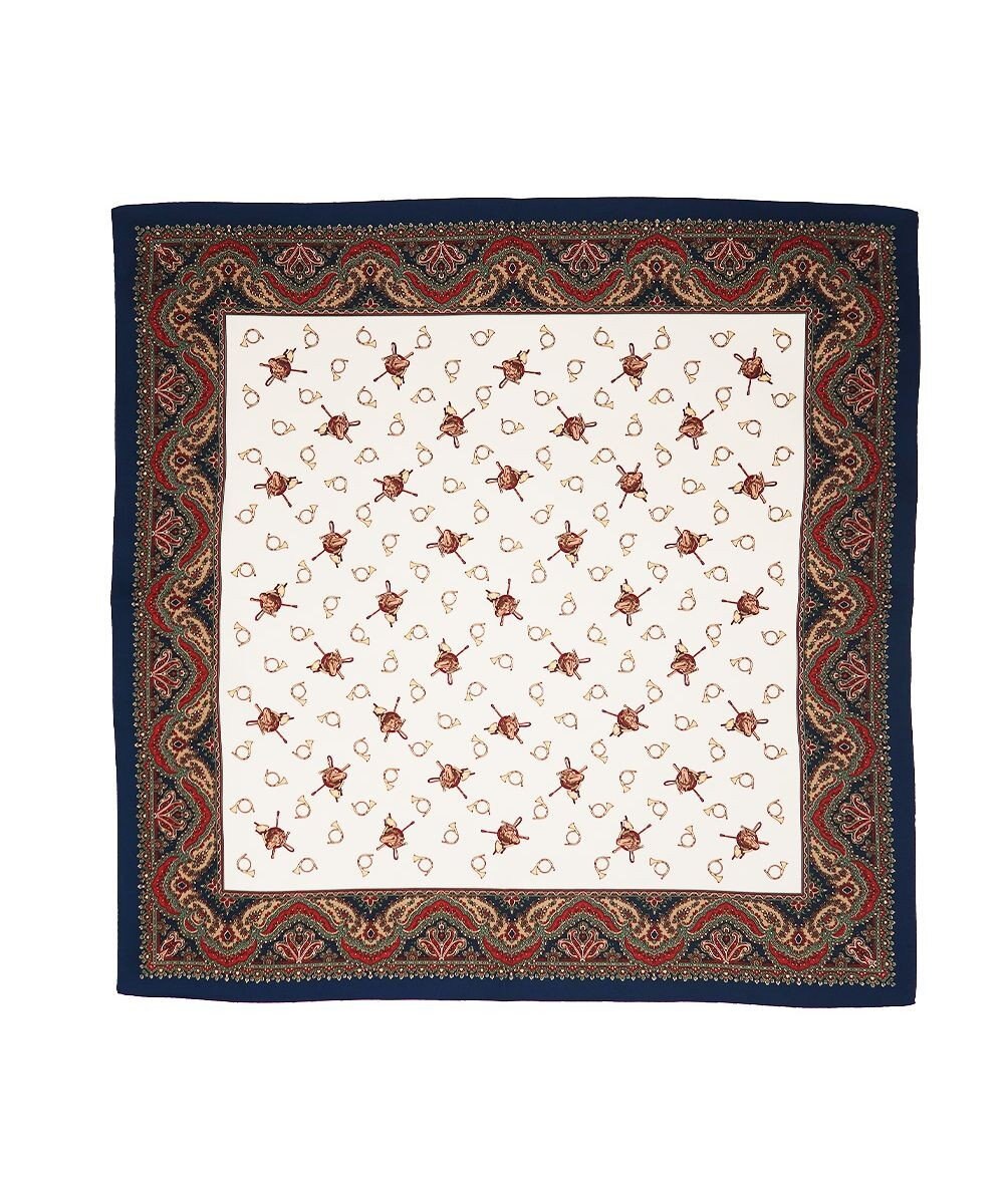 Marca 【伝統横濱スカーフ】ホルン  小判 シルクツイル スカーフ 