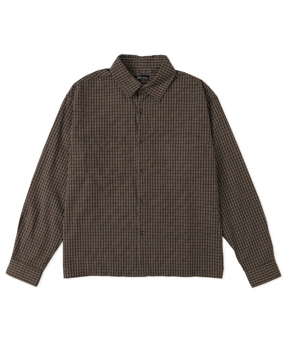 WEGO ミニマムチェックショートシャツ（LS） 