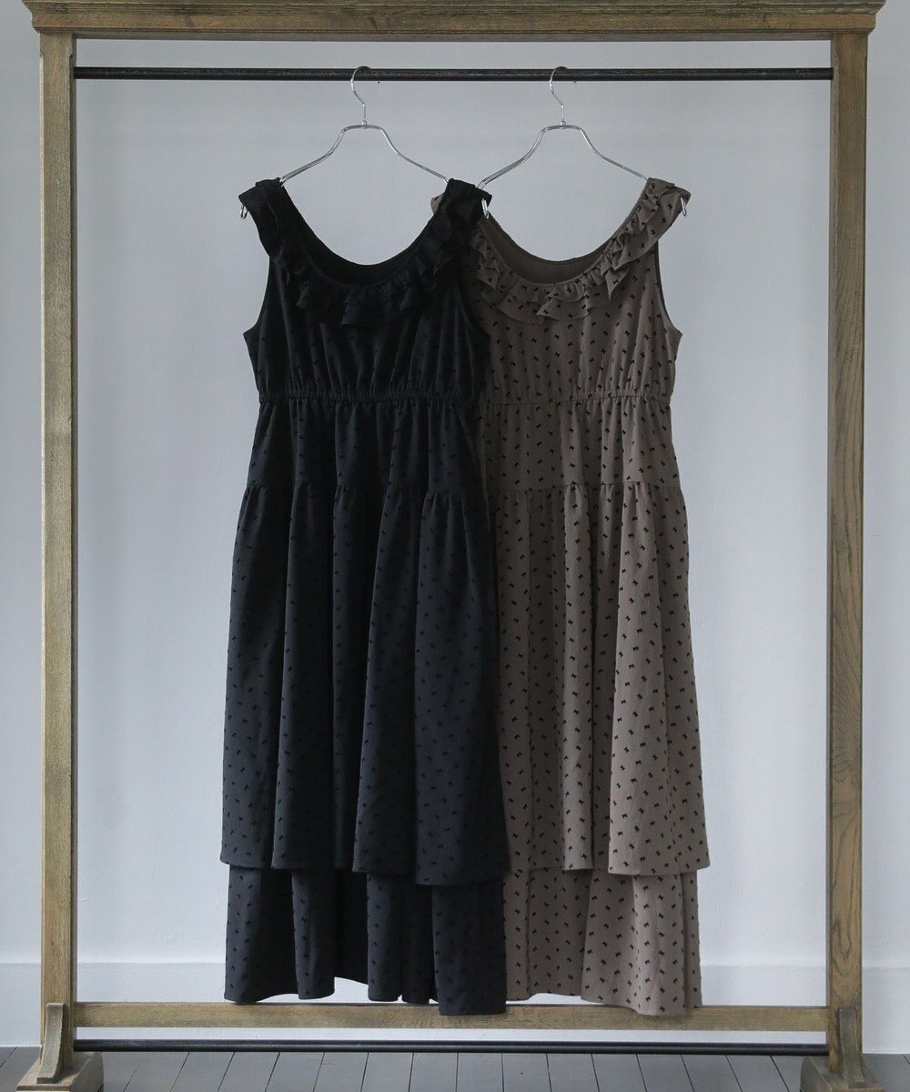 Green Parks ■ＥＳＣＡＲ　リボンｐｔフリルネックワンピース 