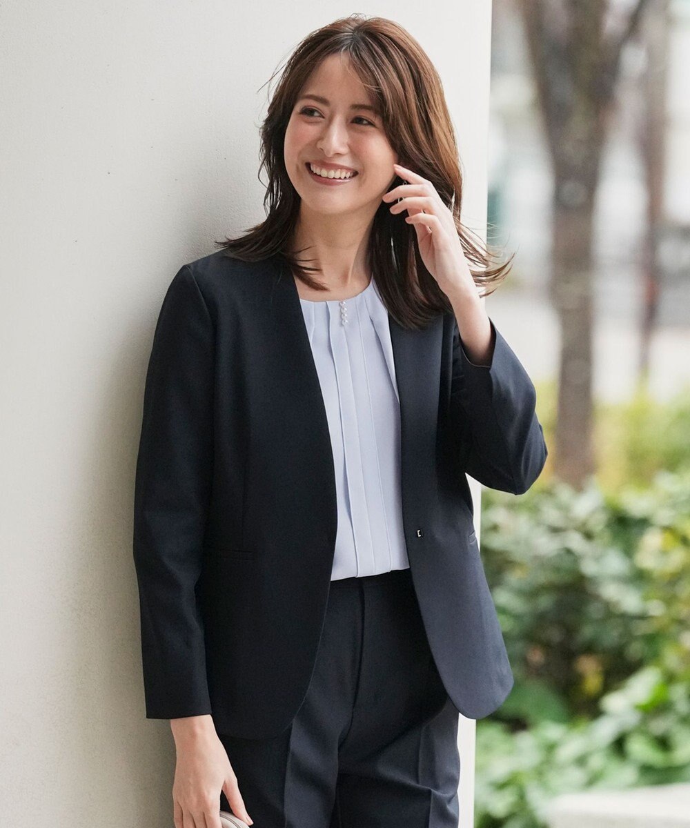 ANY SIS スマートビューティストレッチカラーレス ジャケット 