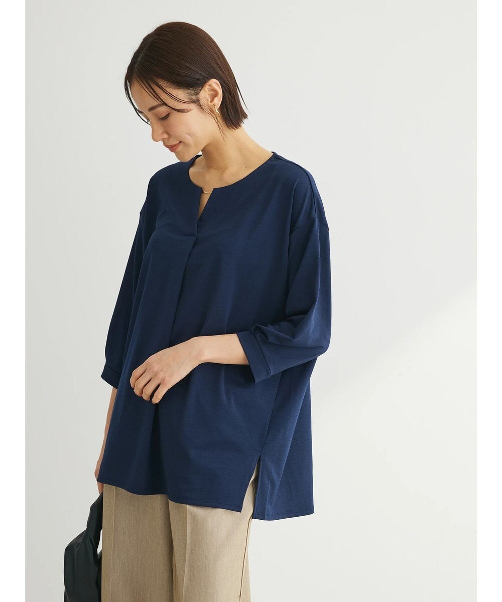 Green Parks バー付き７分袖ブラウソー 