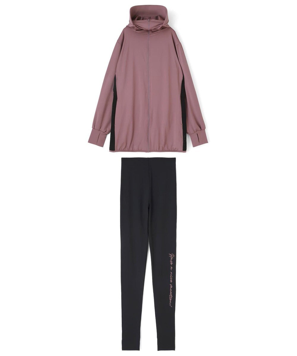 San-ai Resort（三愛水着楽園） 【UPF50＋】　WEB限定　つば付きラッシュ・レギンスセット　M・L　　【San-ai Resort（サンアイリゾート）】 