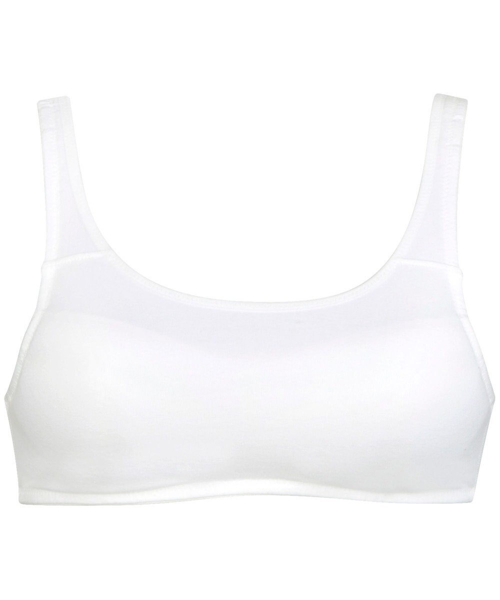 Wing ジュニア ノンワイヤーブラ Wing Teen きちんとささえる 綿混素材(身生地部・カップ肌側) 【STEP3 まるみをおびてきた胸に】ハーフトップ  RB6935 ウイング／ワコール 