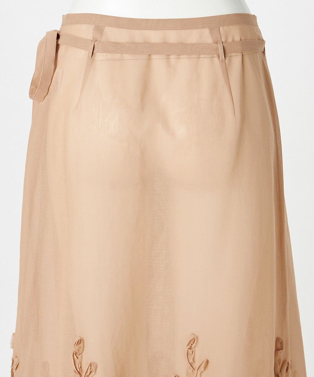 23区 【GOLD LABEL】コットンオーガンジー 刺繍 ラップスカート 