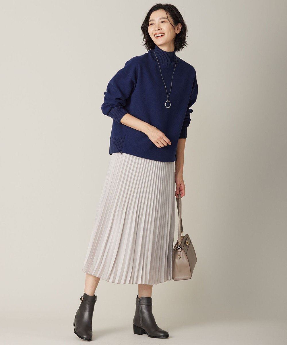 J.PRESS LADIES S ニードルパンチ ハイネック カットソー 