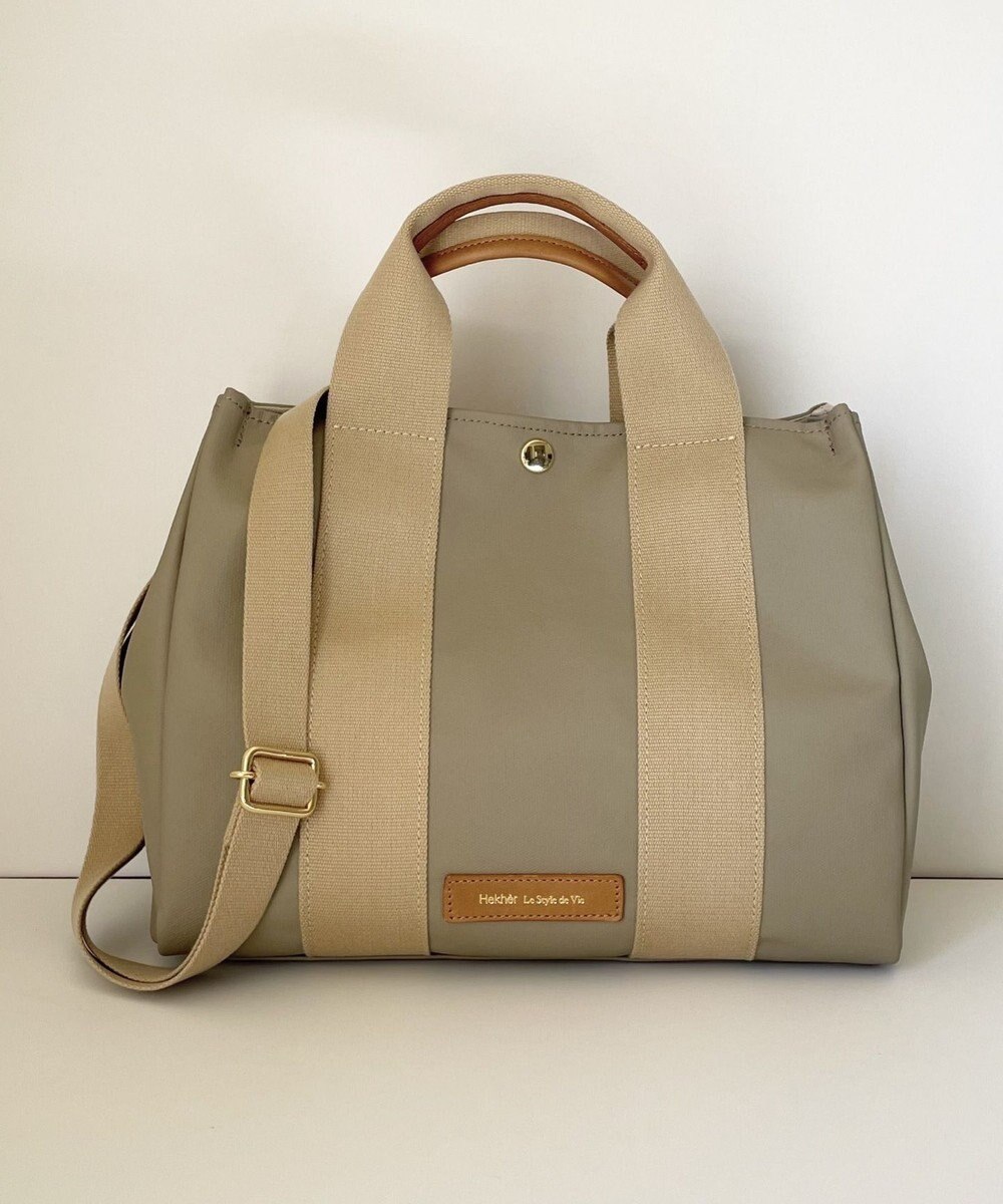 Hekhèr Le Style de Vie 新色追加【日本製 / 2WAY】PUコートコットンキャンバス トートバッグ medium 