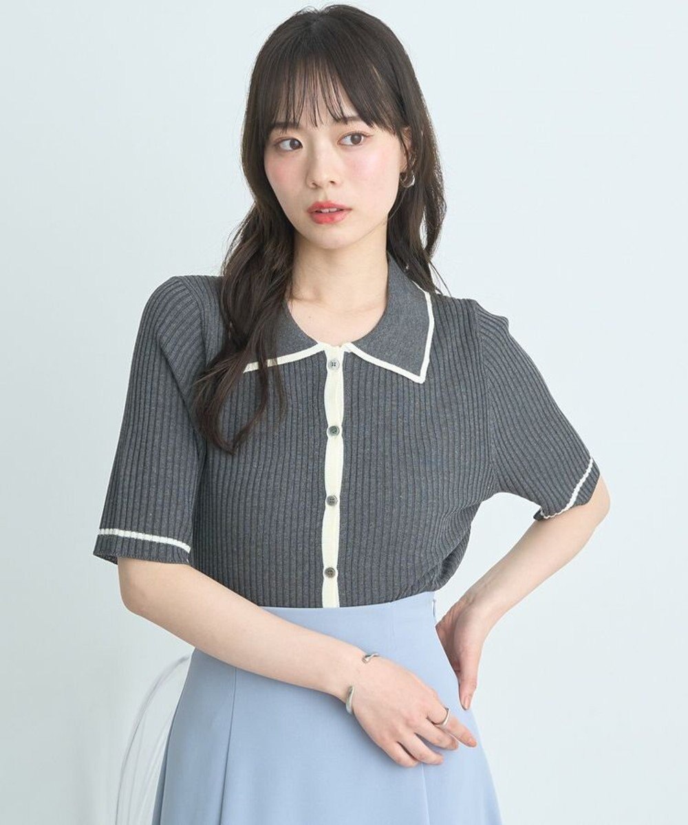 earth music&ecology 【予約】リブニットカーディガン 