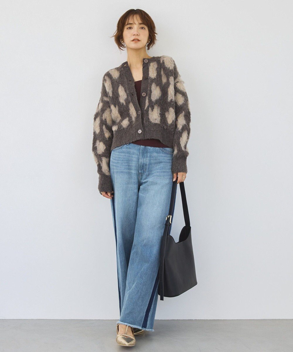 AMERICAN HOLIC レオパード柄ニットカーディガン 