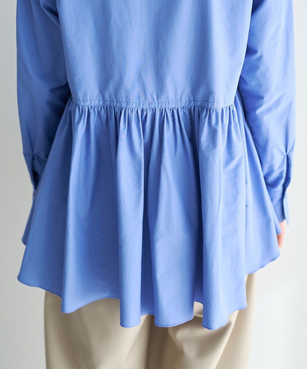 YECCA VECCA ペプラムギャザーシャツ 