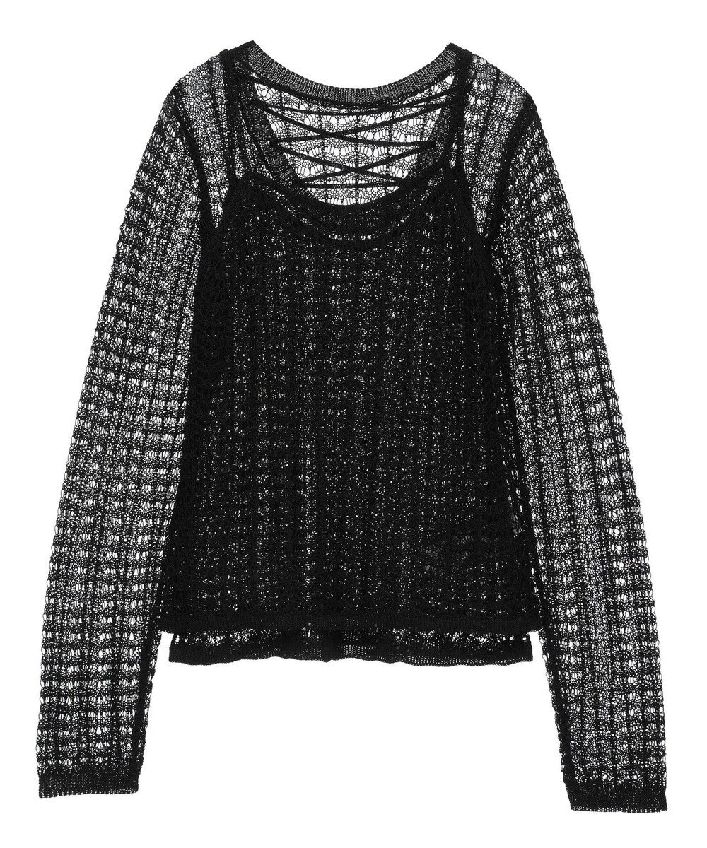 Green Parks ＳＥＴ２点　クロシェ風ニットプルオーバー 