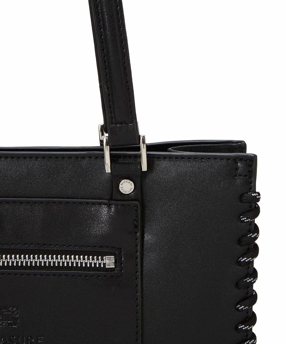 TOPKAPI 【TREASURE TOPKAPI】フェイクレザー ポーチ付き パラコード かがりトートバッグ 