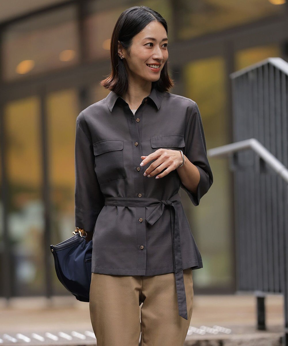 J.PRESS LADIES リネンシアースラブ シャツ ブラウス 