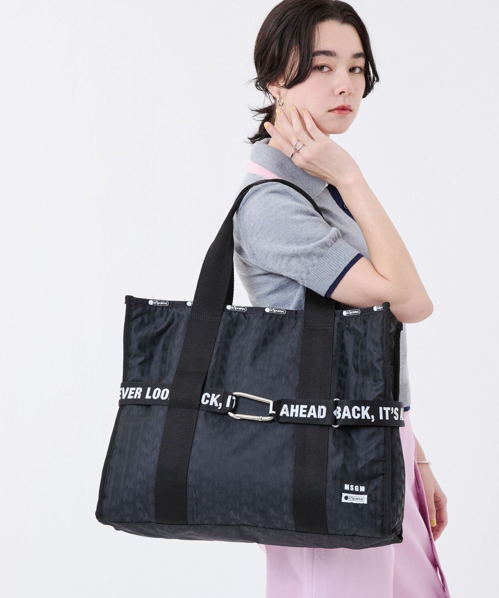 LeSportsac MSGM LG BOAT TOTE/ボートトートブラックジャカード 