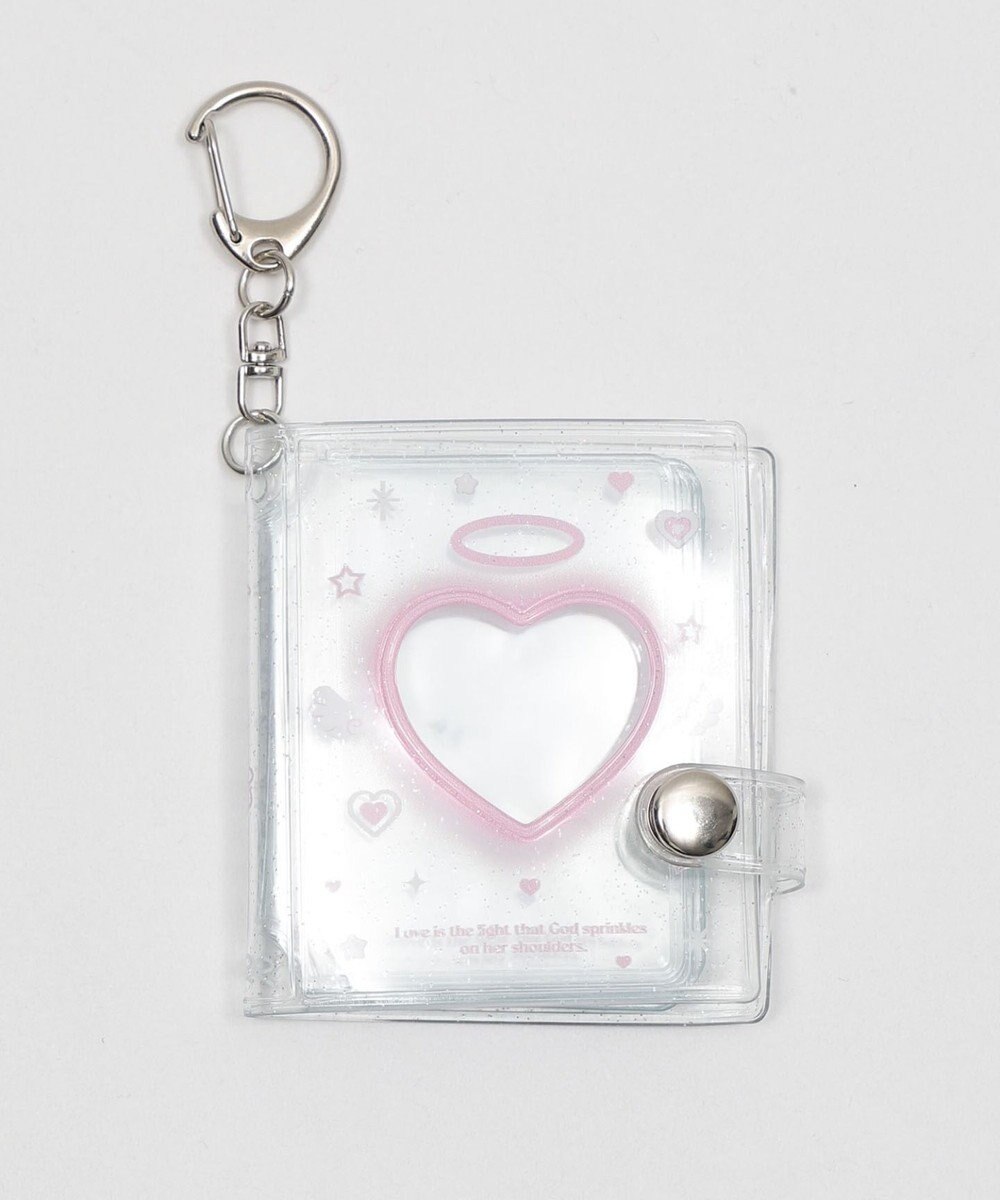 WEGO 【痛バ＆推し活グッズ】クリアハートIDフォトアルバムキーホルダー 