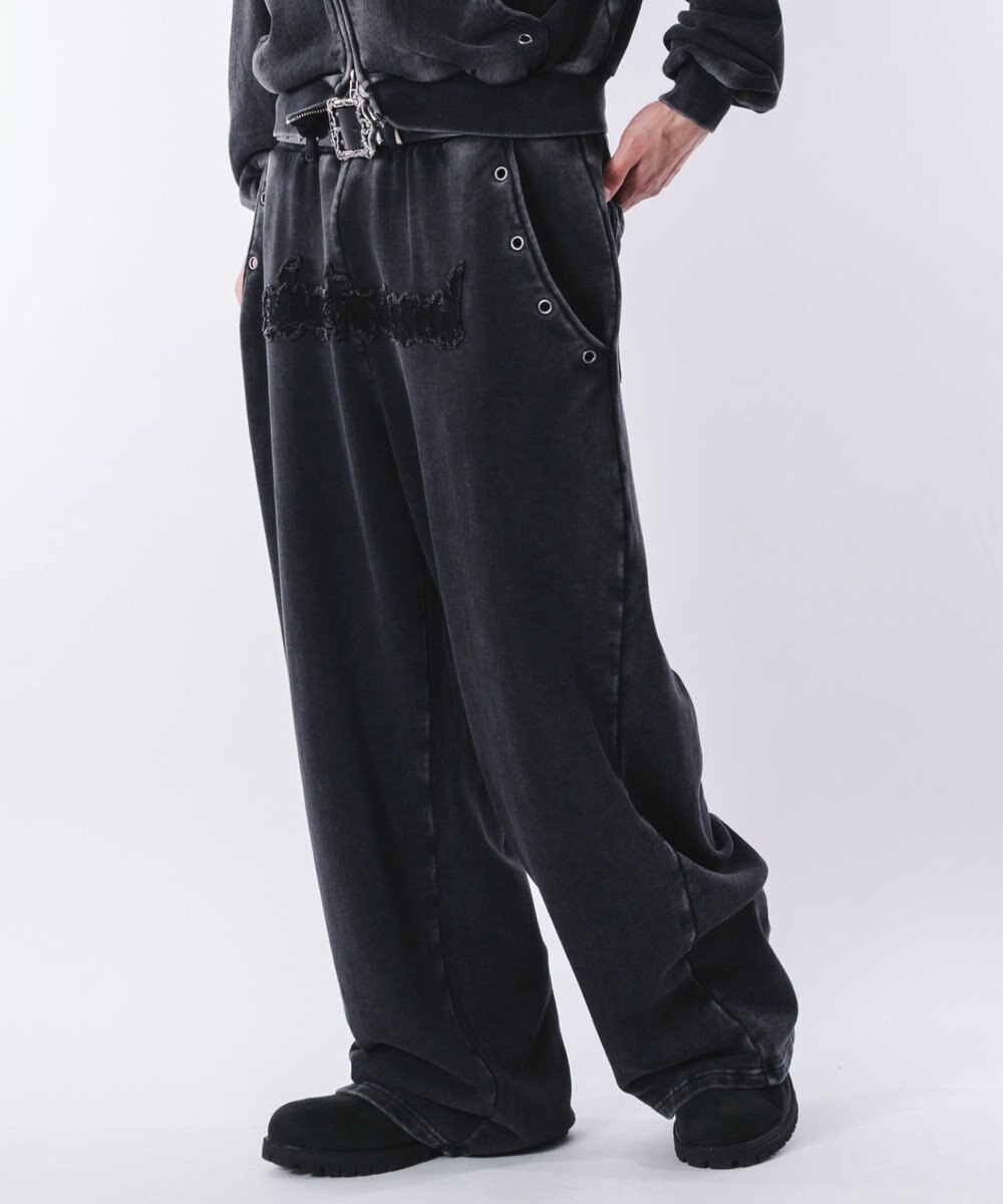 WEGO 【ウエストゴム/ユニセックス着用ITEM】ブリーチハトメスウェットパンツ 