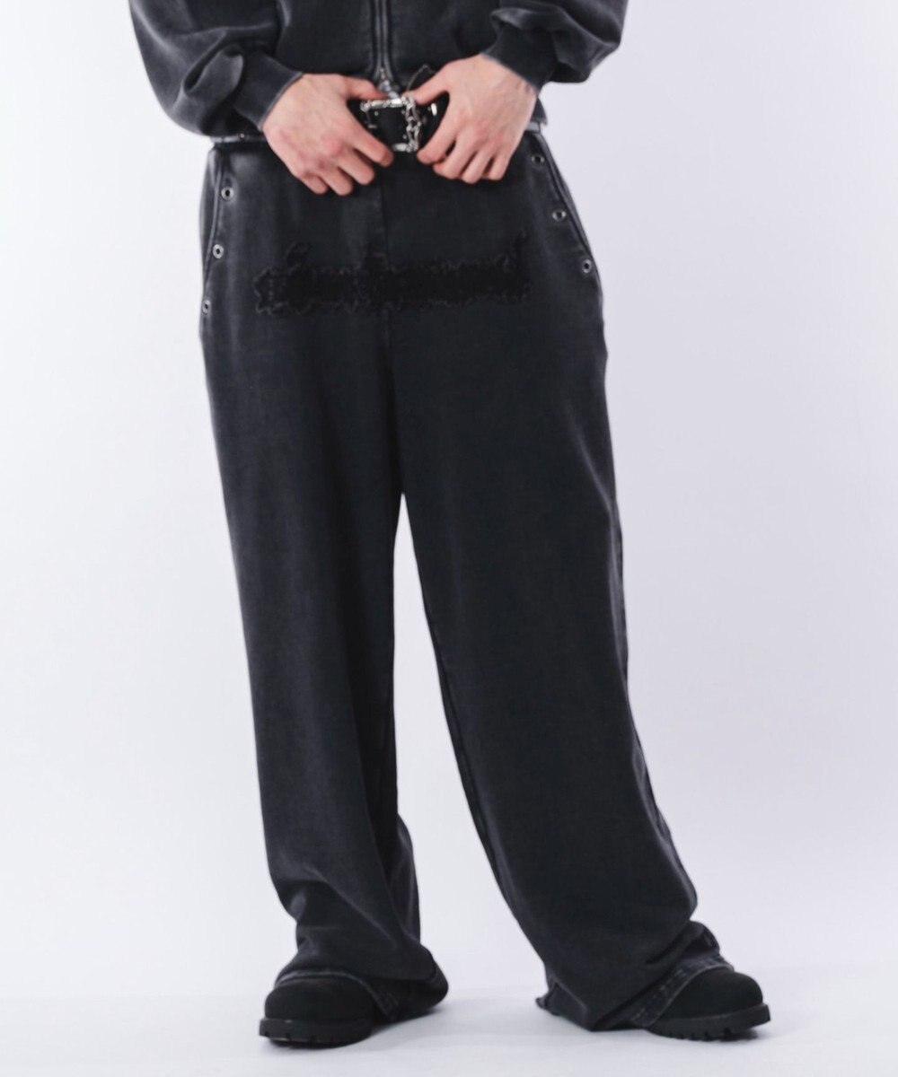 WEGO 【ウエストゴム/ユニセックス着用ITEM】ブリーチハトメスウェットパンツ 