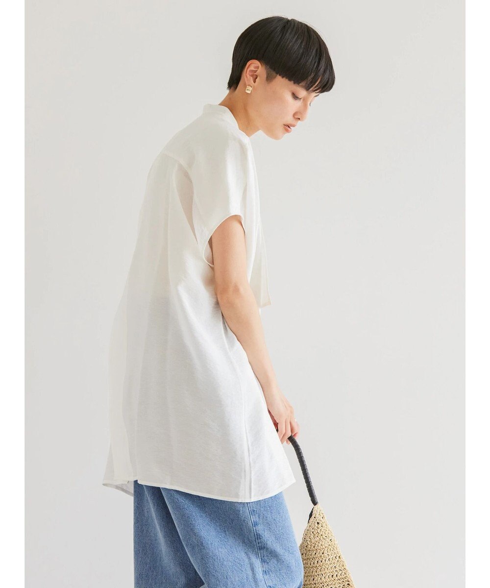 AMERICAN HOLIC ブザムフレンチスリーブバックオープンチュニック 