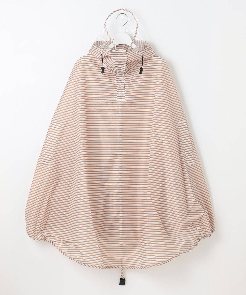 MOONBAT 【撥水】FLAT PURE サイクル レインポンチョ ボーダー 自転車 収納袋付き 