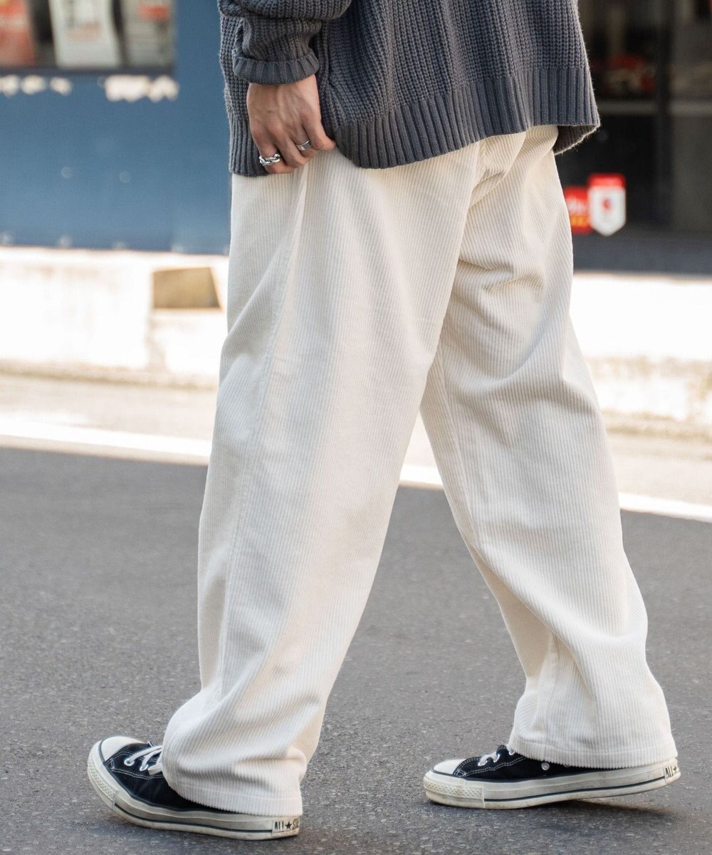 WEGO コーデュロイイージーワイドパンツ 