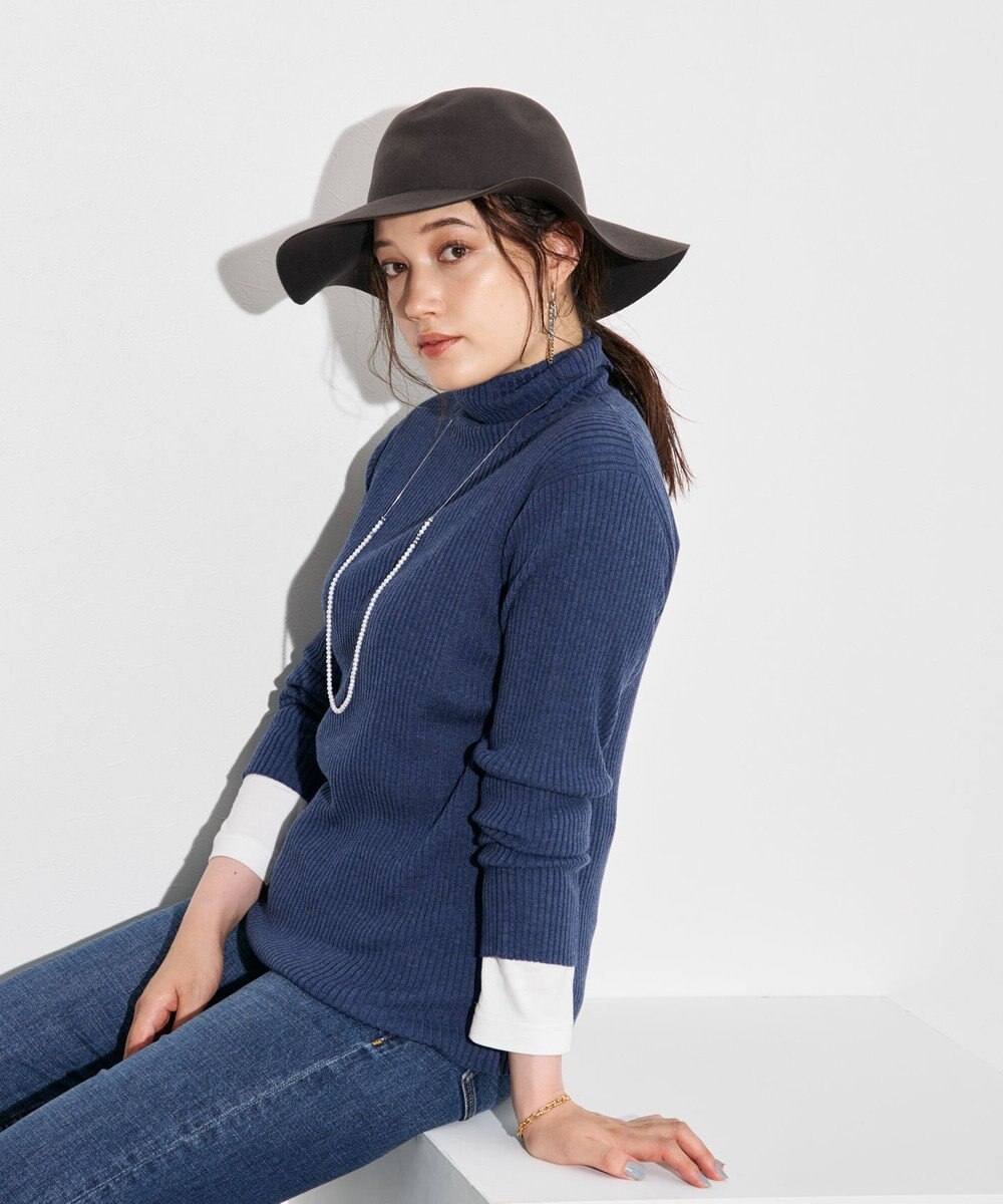 J.PRESS YORK STREET 【WOMEN】リブタートルニット 