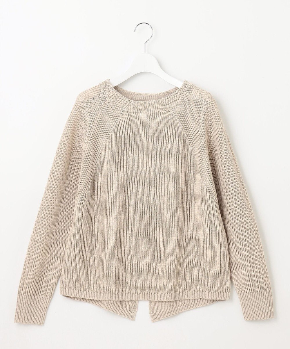 自由区 L 【カタログ掲載・WEB限定カラーあり・洗える】リネンミドルゲージボートネック ニット 