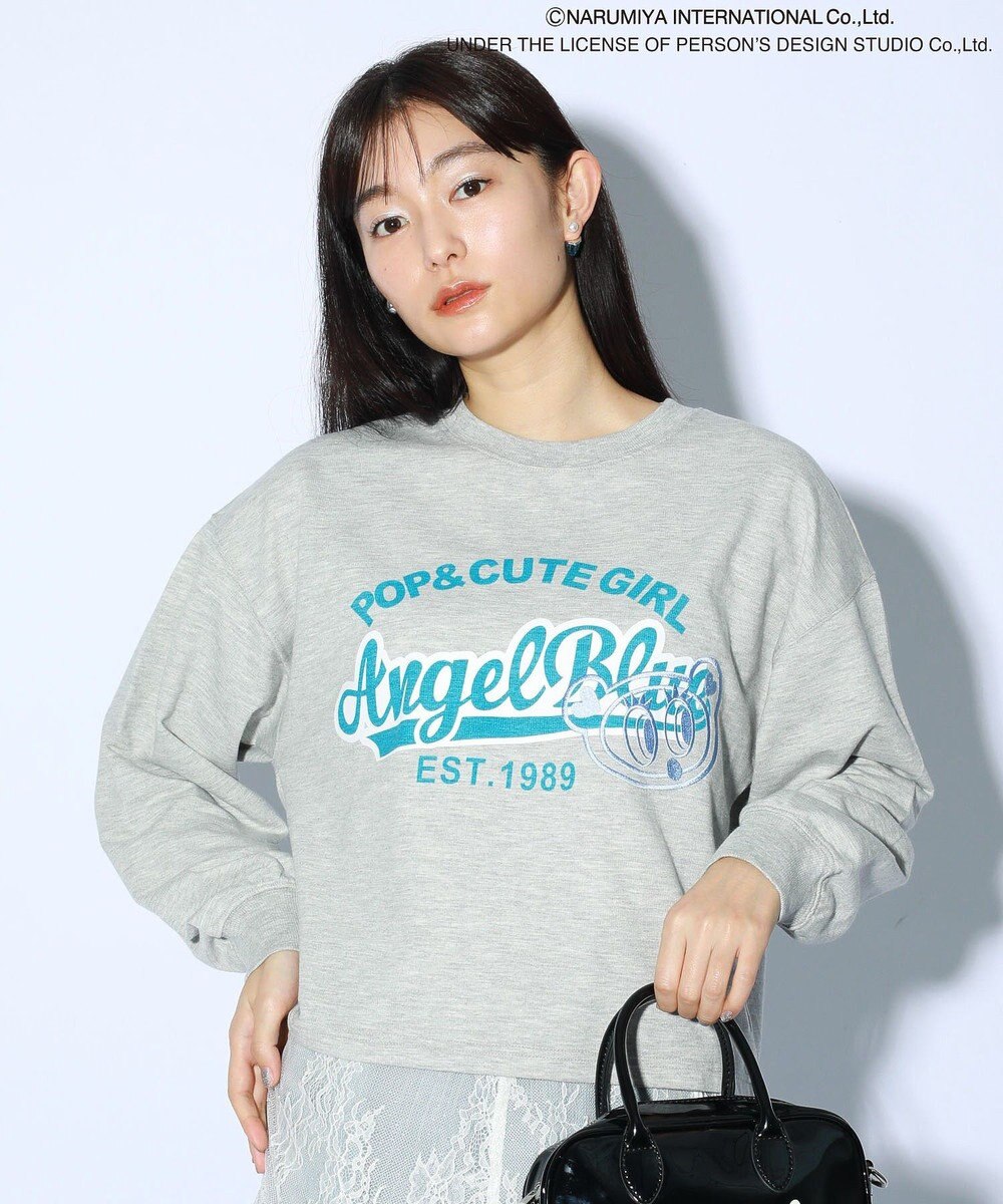 Green Parks ＡＮＧＥＬ　ＢＬＵＥ長袖ロゴ刺繍プルオーバー 