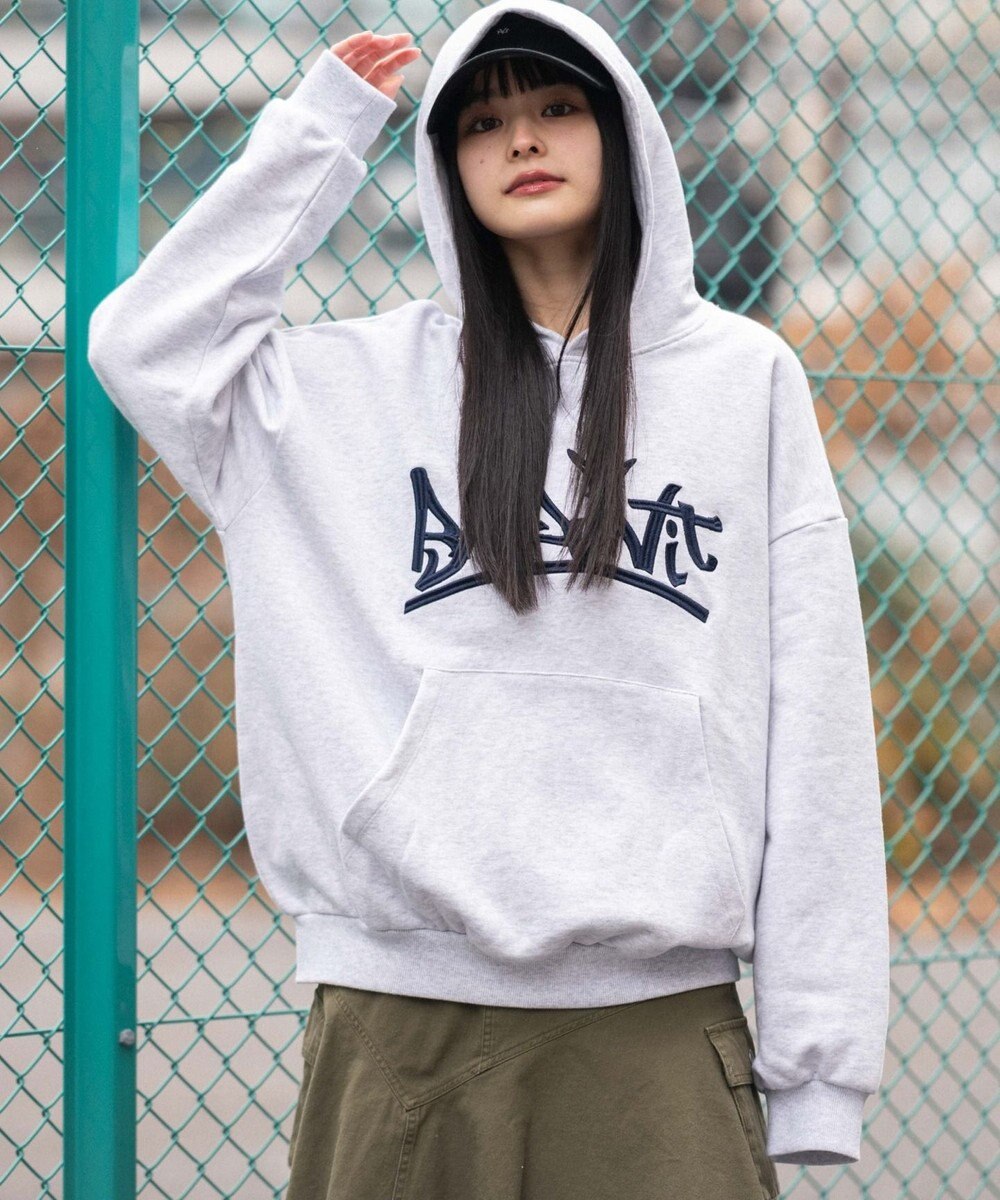 WEGO 【ユニセックス着用ITEM/SMLサイズ展開】グラフィックロゴプルパーカー 