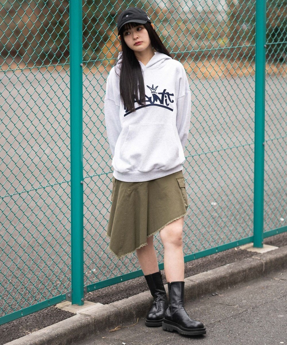 WEGO 【ユニセックス着用ITEM/SMLサイズ展開】グラフィックロゴプルパーカー 