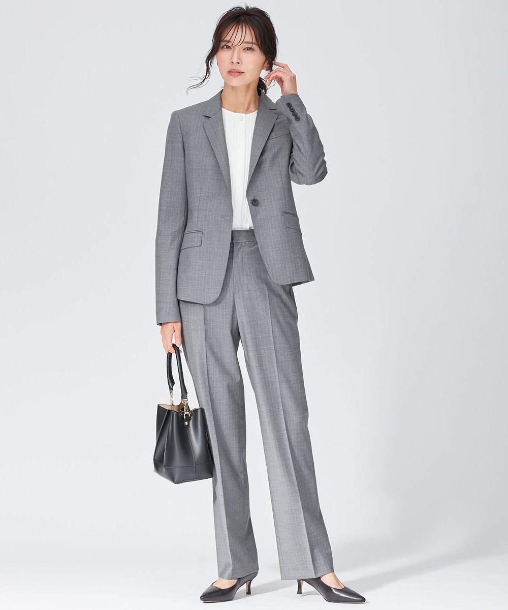 23区 L 【洗える】ピンタック ディテール ブラウス 