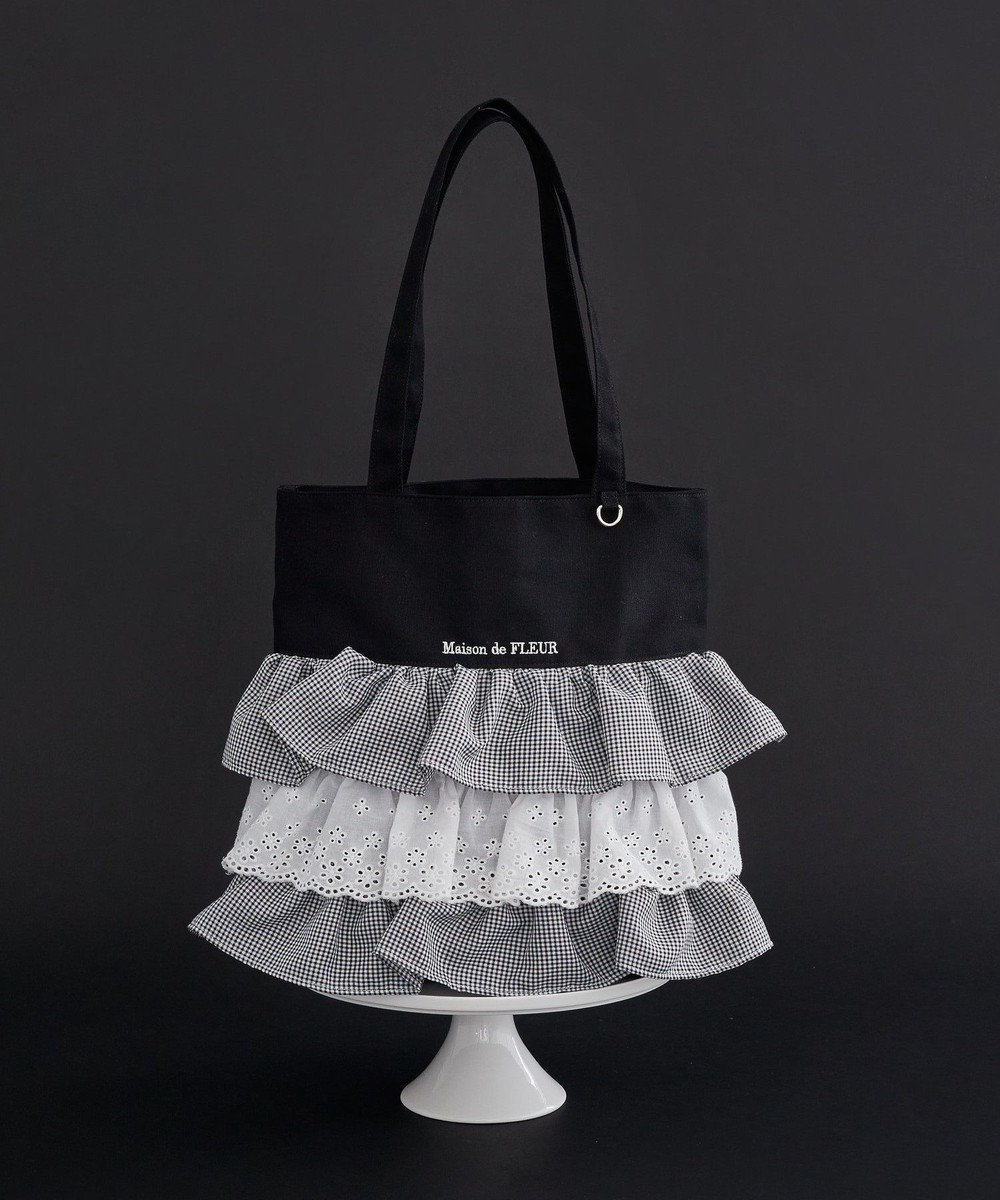 Maison de FLEUR EC限定フロントフリルトートバッグ 