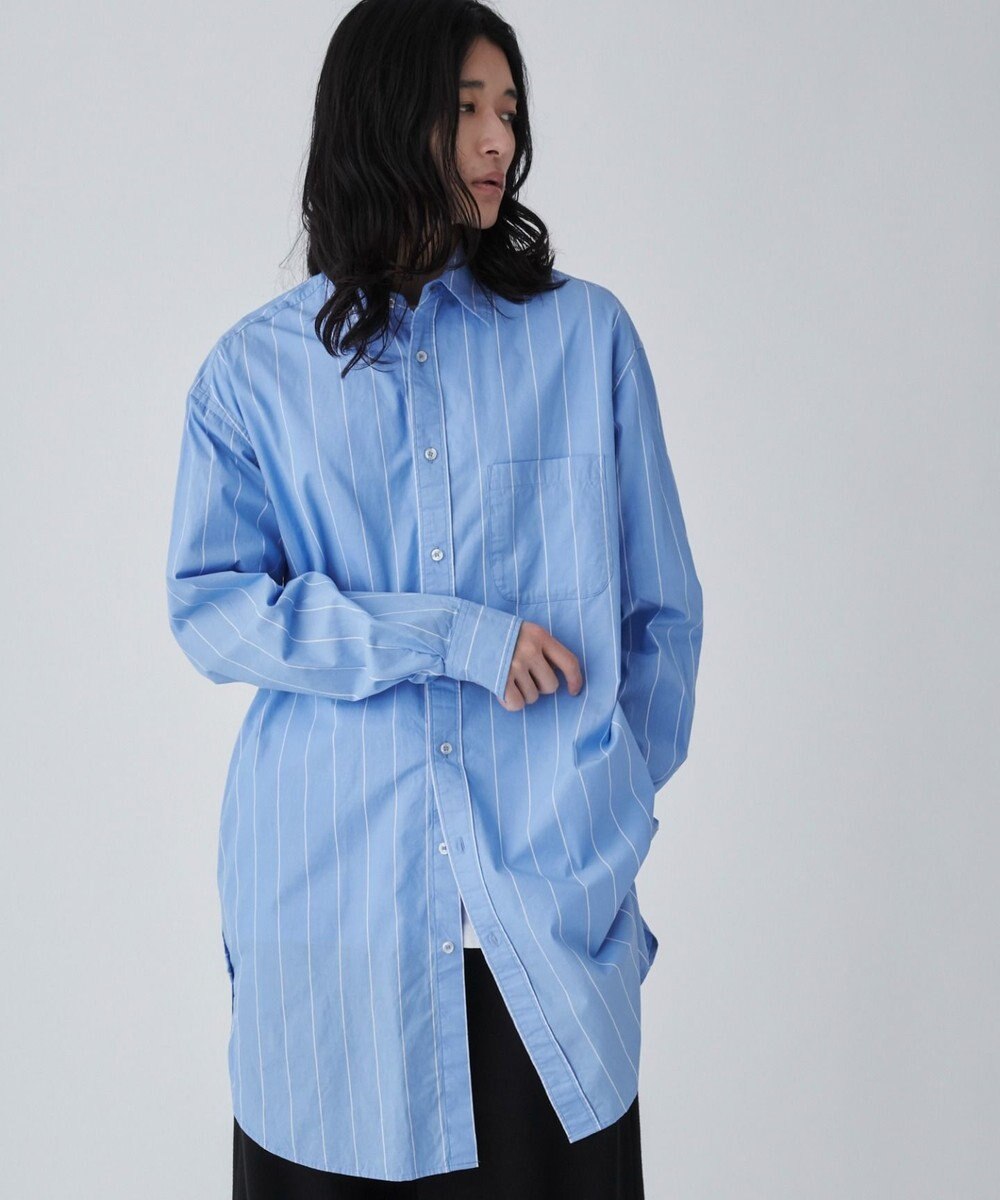 WEGO ストライプロングシャツ 