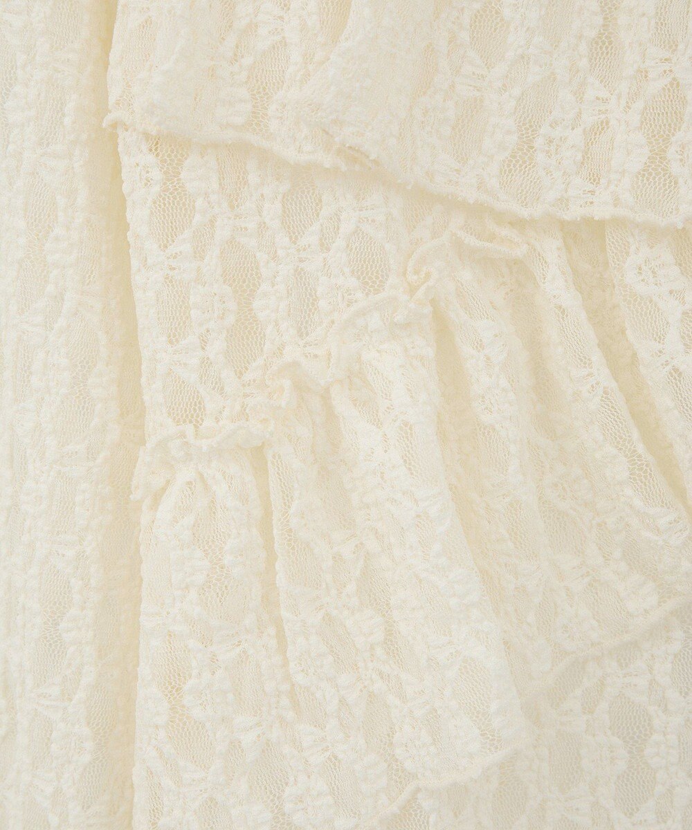 earth music&ecology レースフリルメローカーディガン 