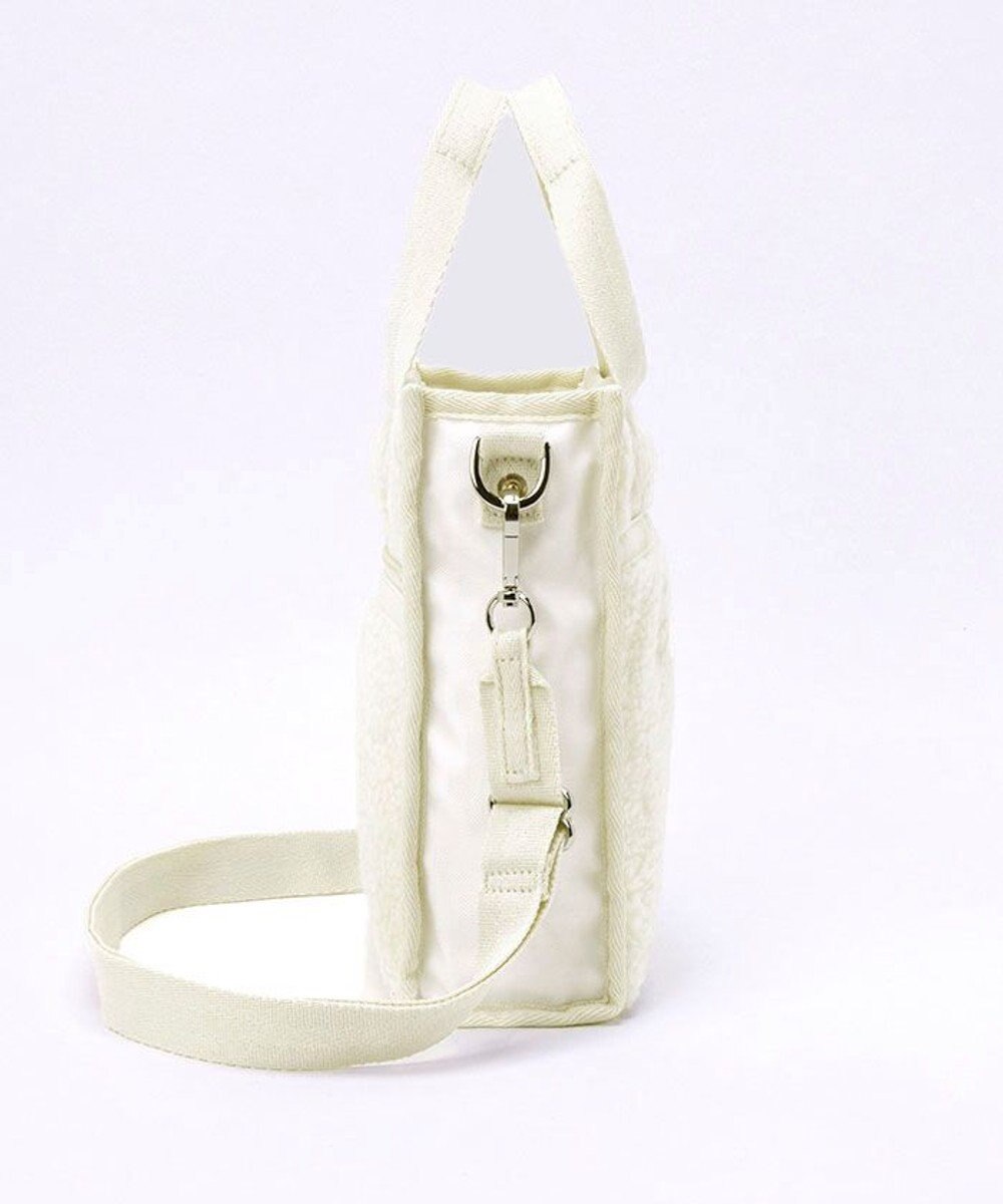 LeSportsac DENIM MINI N/S TOTE/ホワイトデニム/クリームシェルパ 