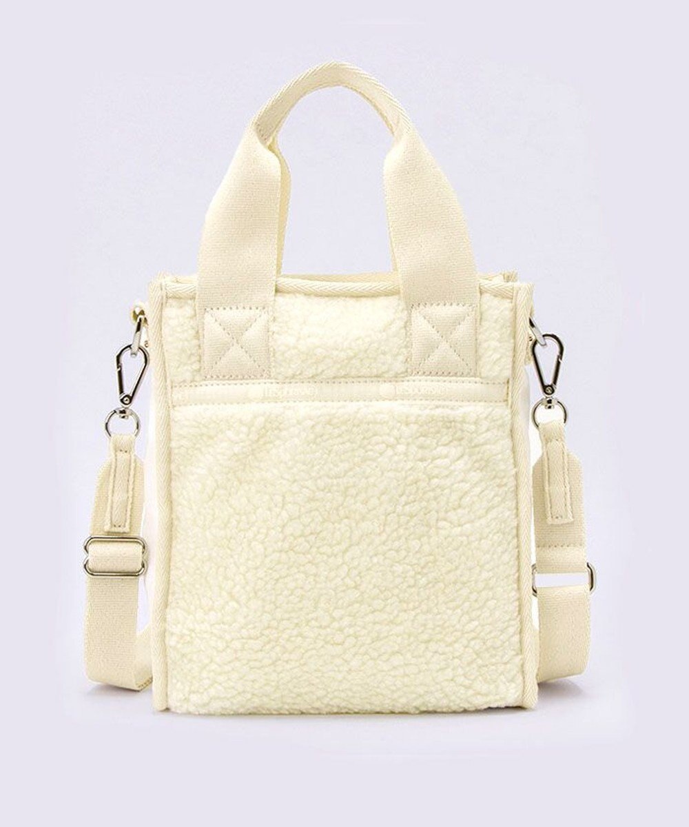 LeSportsac DENIM MINI N/S TOTE/ホワイトデニム/クリームシェルパ 