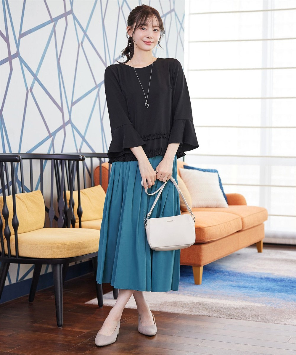 Tiaclasse L 【ブラウス×パンツ2点ット】フリルデザインセットアップ 