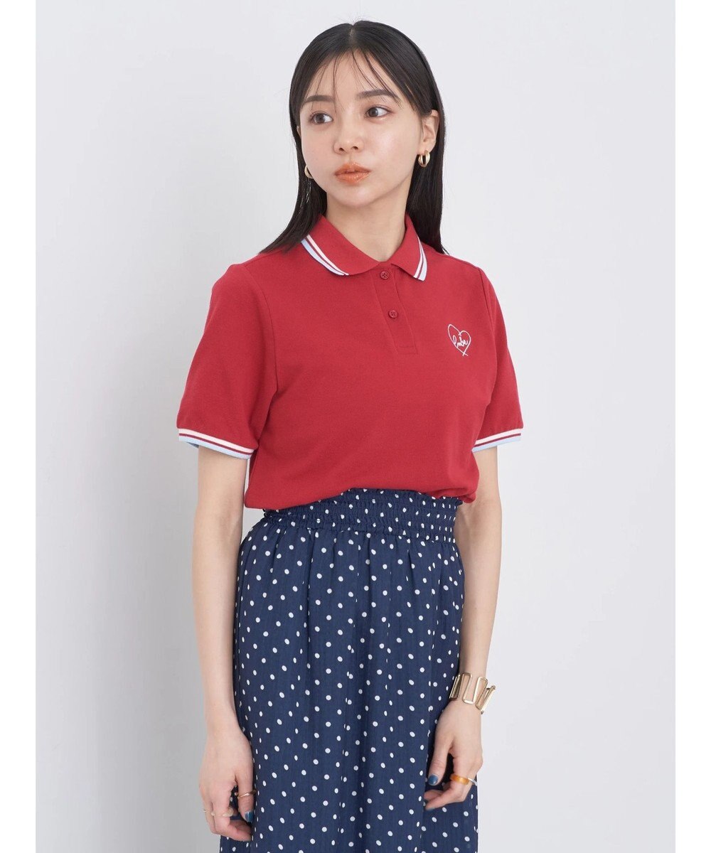 earth music&ecology ハートロゴ刺繍ポロ 