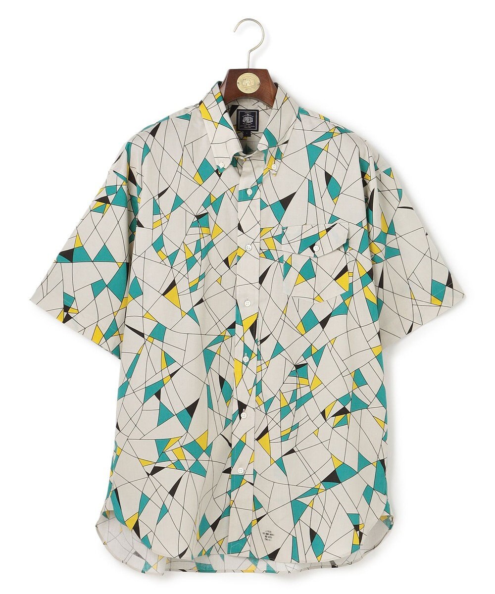 J.PRESS MEN 【J.PRESS ORIGINALS】Vintage Print Half Sleeve Shirt / B.D. / Baggy-Fit 