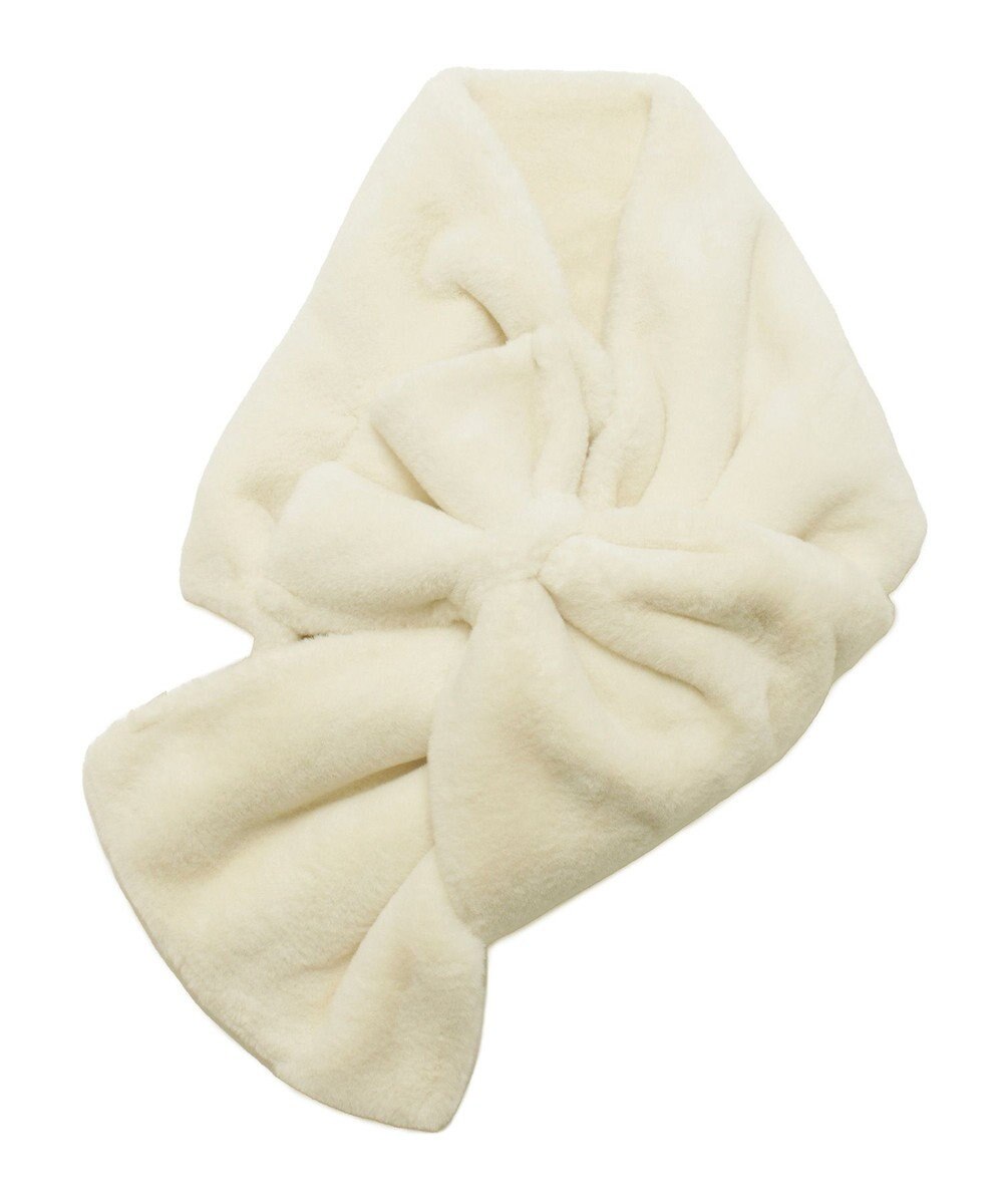 MOONBAT 【WEB限定ラッピング袋付】PAUL & JOE ACCESSOIRES フェイクファービッグリボンマフラー 